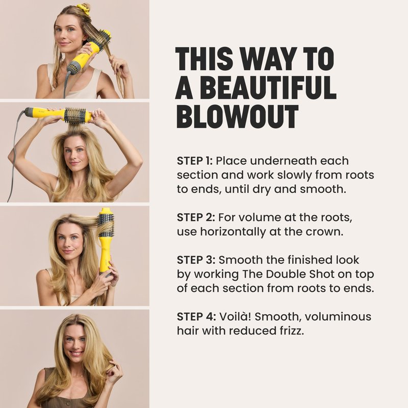 Drybar The Double Shot Oval Blow-Dryer Brush – Smooth, Shiny Hair with Volume and Less Frizz – Salon Styling Brush for Faster Blowouts