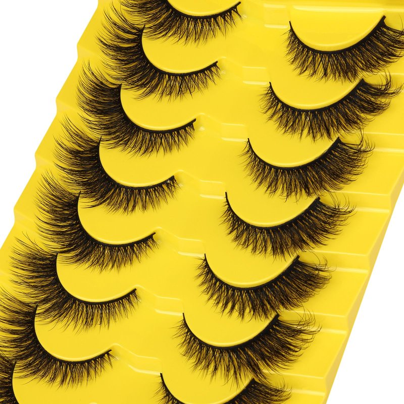 Natural Lashes Cat Eye False Eyelashes Wispy Mink Lashes that Look Like Extensions Fox Eye Lashes 9 Pairs by Zegaine