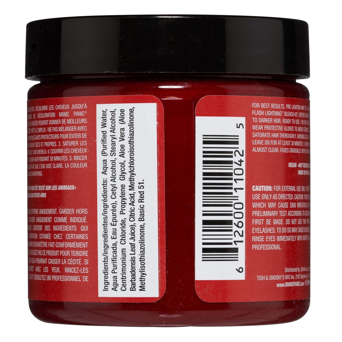 MANIC PANIC Classic Vampire's Kiss Semi Permanent Hair Color - Medium Red Hair Dye for Women & Men That Lasts 4-6 Weeks - Vegan, Ammonia & Cruelty-Free - Create & Mix Custom Shades (4oz)