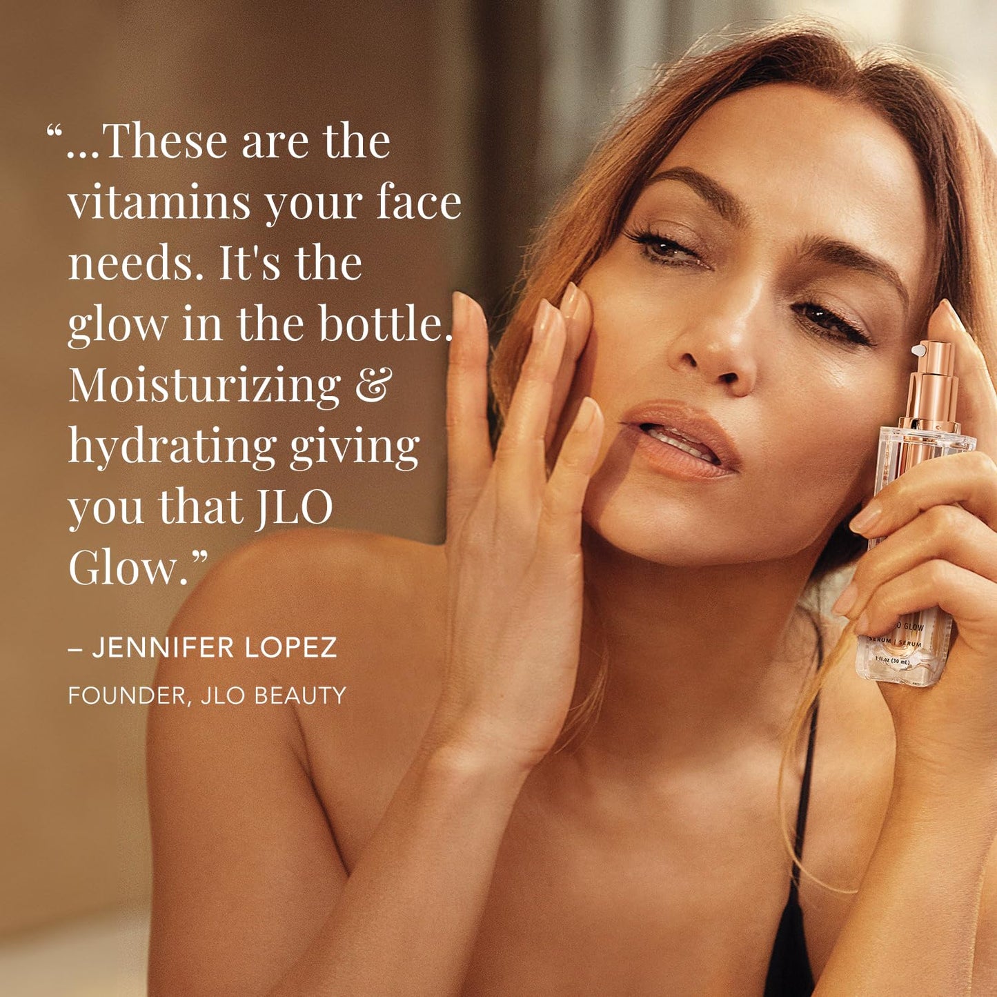 JLO BEAUTY Brightening Face Serum, Hydrating & Firming Facial Serum with Niacinamide, Squalane & Antioxidants, Lightweight Daily Skin Care for Women, That JLO Glow, 1.5 Oz