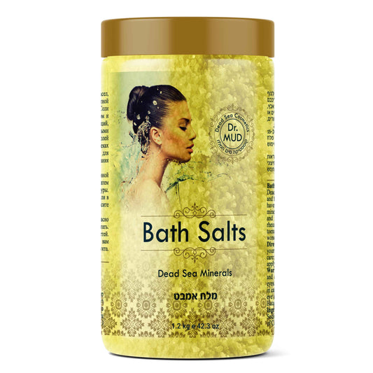 Natural Dead Sea Salt 100% Mineral-Rich Bath Soak, More Minerals Than Epsom Salt, Deep Relaxation, Detox, Exfoliates & Softens Skin, Helps Psoriasis, Eczema, Joint & Muscle Pain (42.3 oz, Vanilla)