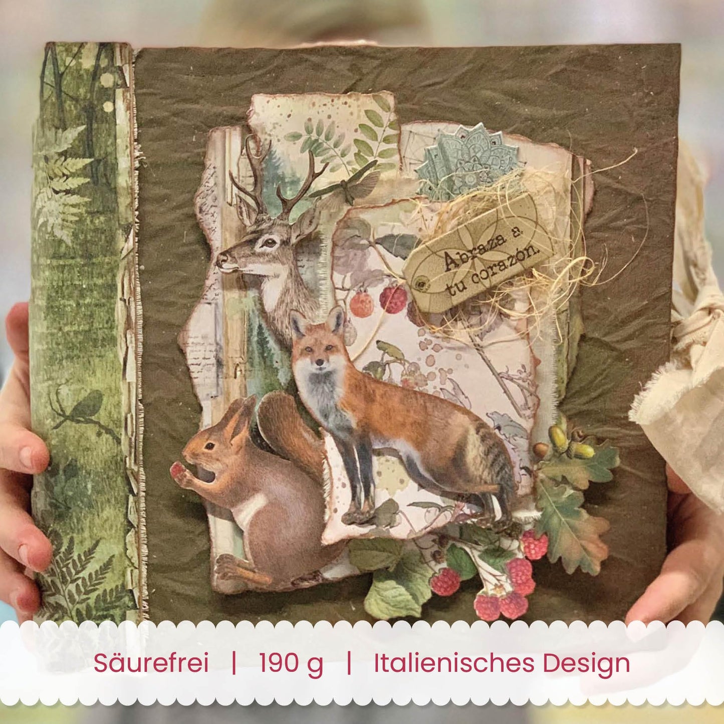 STAMPERIA INTERNATIONAL, KFT PAPER PAD 8X8 10PK FOREST, 20.3 x 20.3 (8" x 8"), Multicoloured