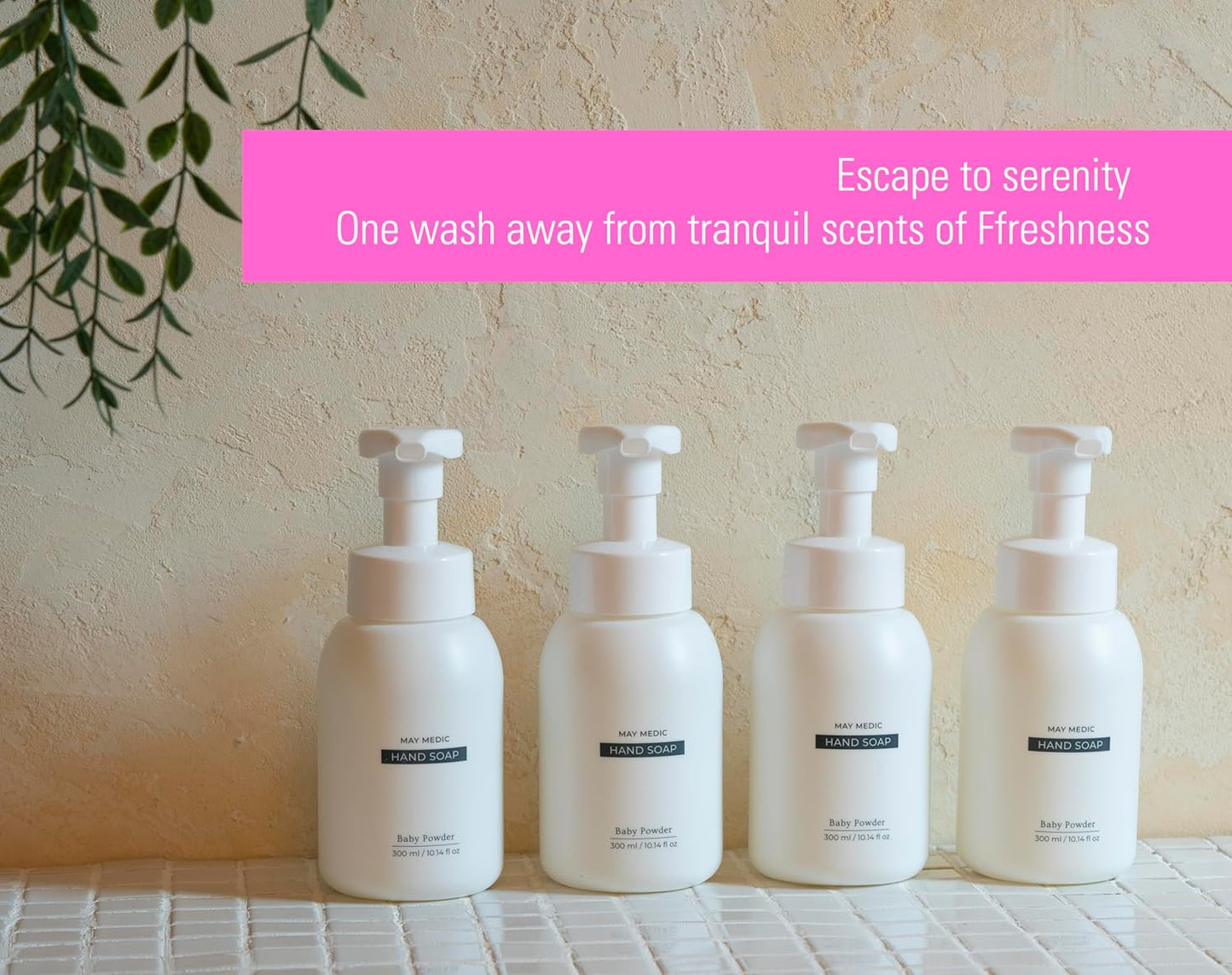 Double Scented Foaming Hand Soap - Moisturizing Vegan Wash with Fig & Pomegranate Extract | 10.14 fl oz