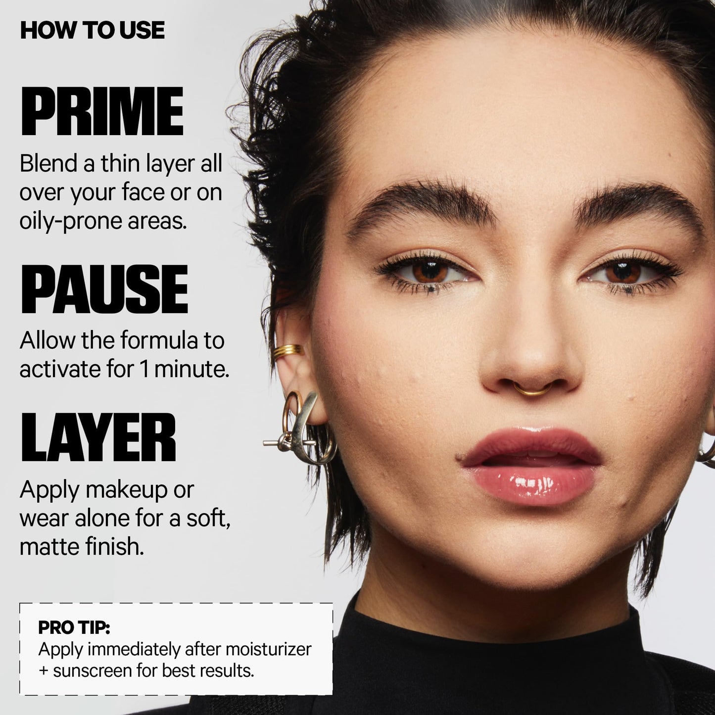 Milk Makeup Pore Eclipse Mattifying Primer – Blurs Pores, Controls Shine + Holds Makeup for Up to 12 Hours – Creates a Smooth, Even Base for a Soft, Long-Lasting Matte Finish – 0.68 oz