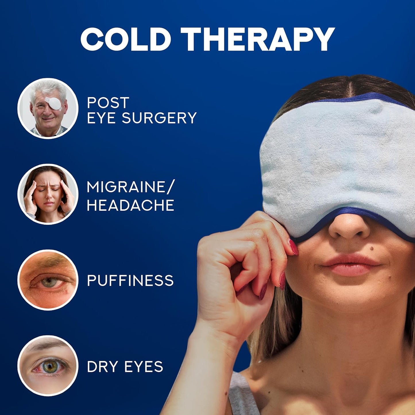 Cooling Eye Mask for Puffy Eyes | Gel Sleep Mask for Dark Circles, Migraines & Recovery - Gift Ready Box