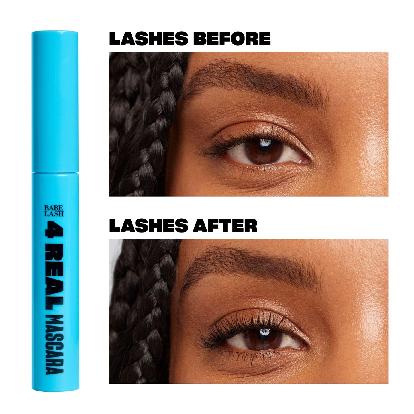 Babe Original Viral Lashes Set for Longer-Looking Eyelashes, Babe Lash Serum, 4 Real Mascara, Pro Lash Separator