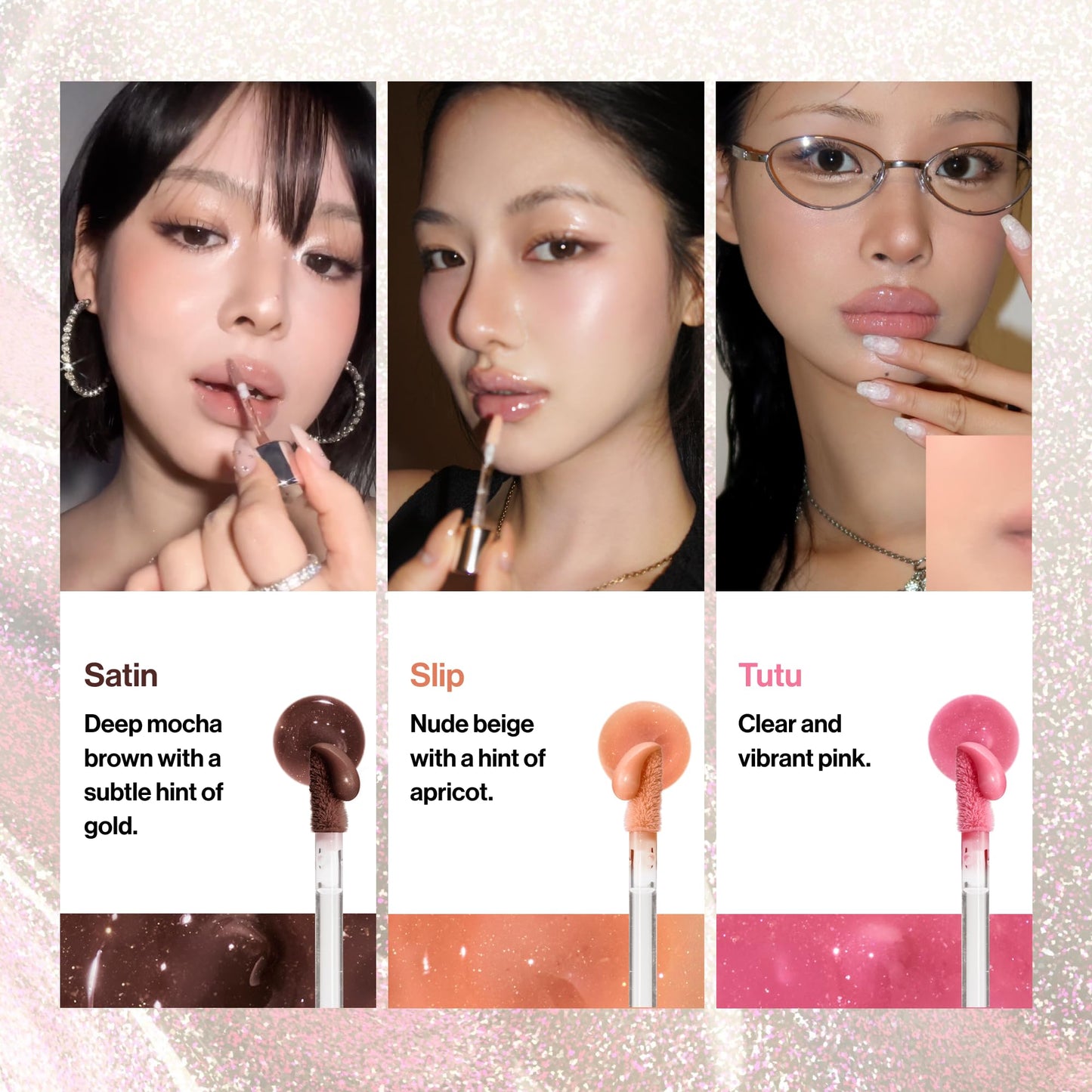 ENTROPY MAKEUP Tulle Lip Gloss, Lightweight 3D Pearl Shimmer, Ultra-Gloss High Shine, Non-Sticky Moisturizing Lip Gloss with Peptide Complex, Robe