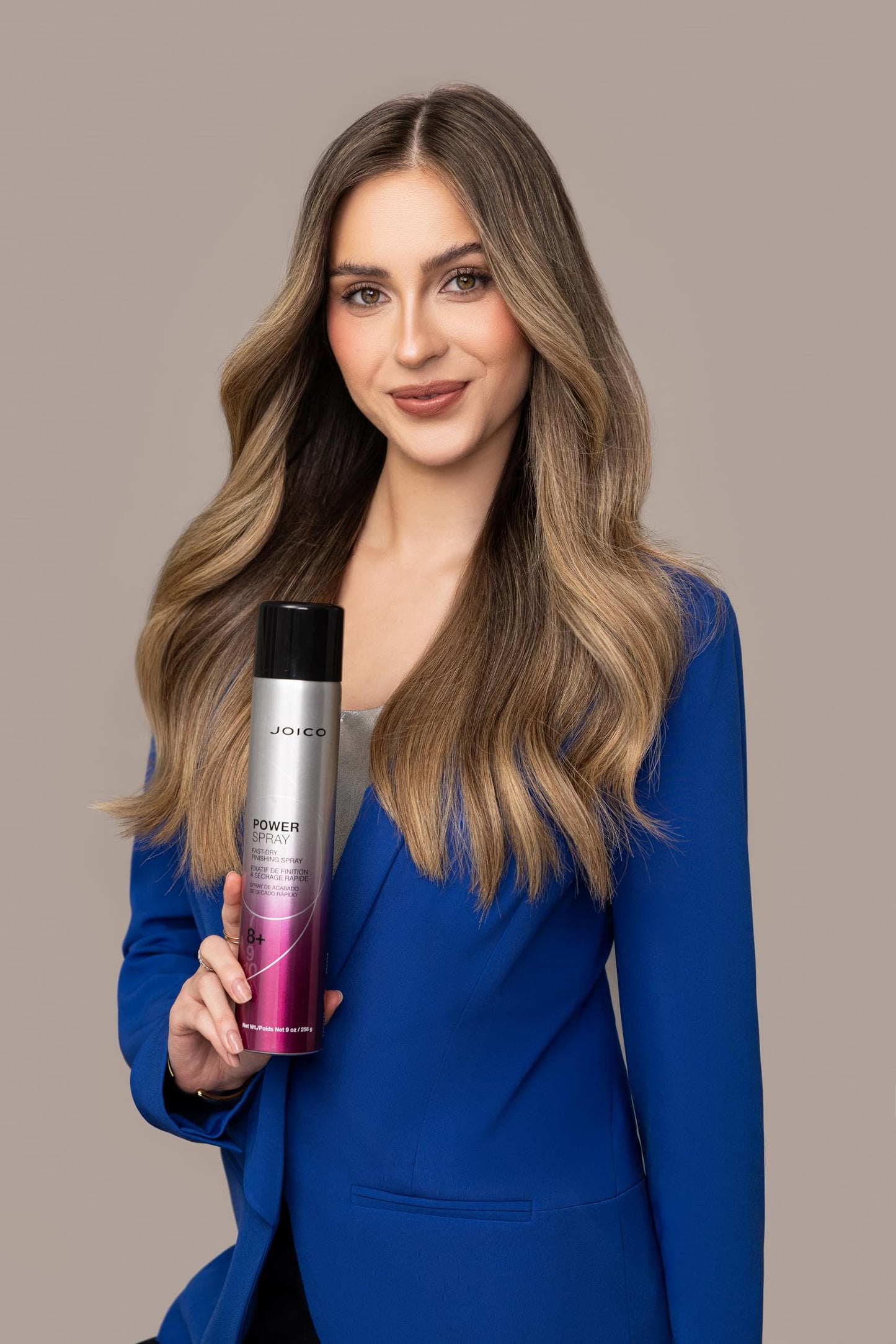 Joico Power Spray Fast-Dry Finishing Spray | For Most Hair Types | Protect Against Heat & Humidity, Pollution & Harmful UV | Paraben & Sulfate Free | 72 Hour Hold | 9.0 Fl Oz
