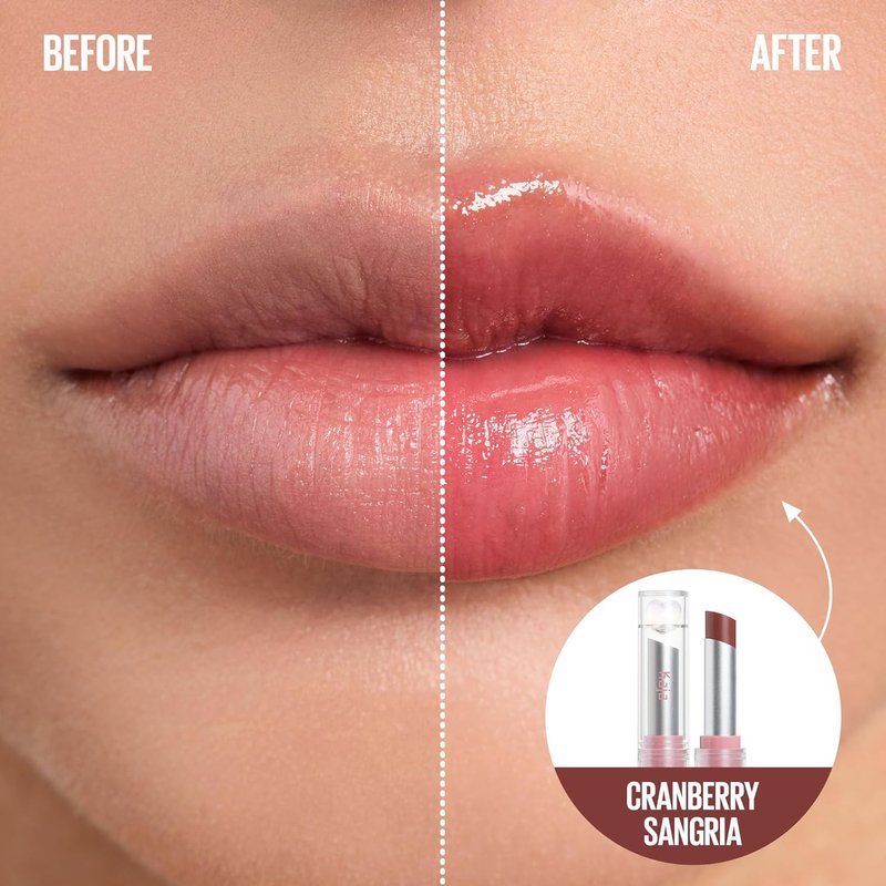 Kaja Juicy Glass Lip Balm - Hydrating Tinted Lip Care for Plump, Moisturized Lips | Cranberry Sangria, 0.15 oz