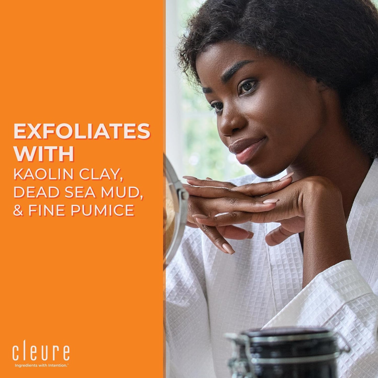 Cleure Pore Minimizing Face Mask - Kaolin Clay & Shea Butter for Oily, Sensitive Skin | 4 oz