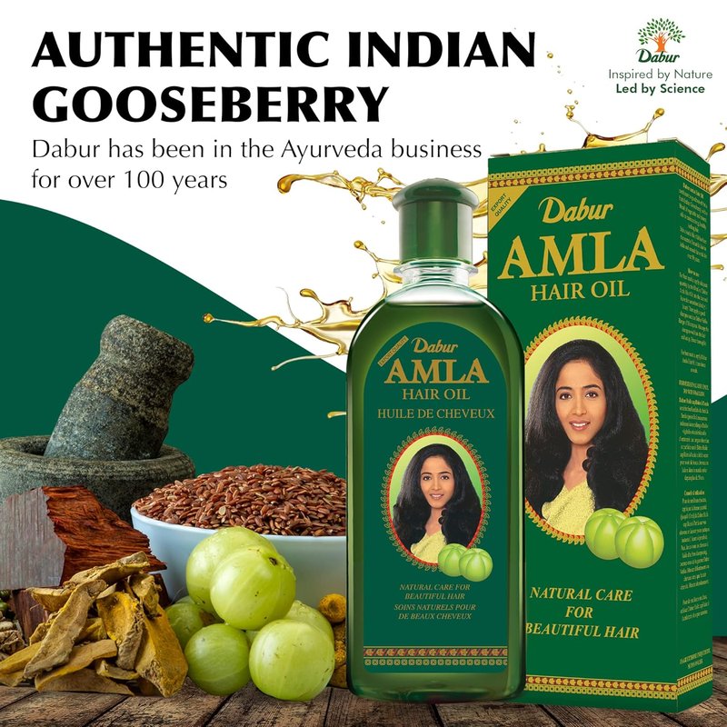 Dabur Amla Hair Oil - Nourishing Herbal Oil for Healthy Scalp & Strong Hair | 500ml (Pack of 3)