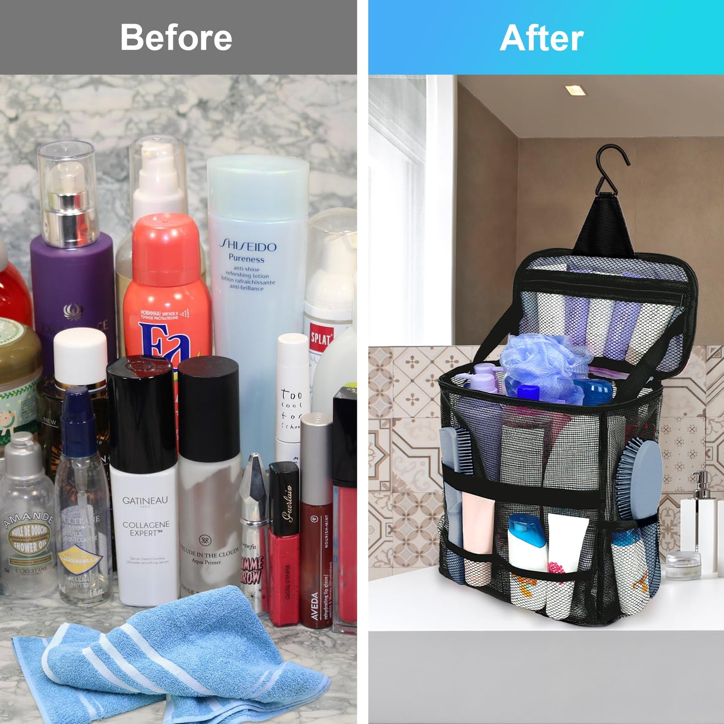 Dorm Room Essentials for College Students Girls Boys Guys, Large Capacity