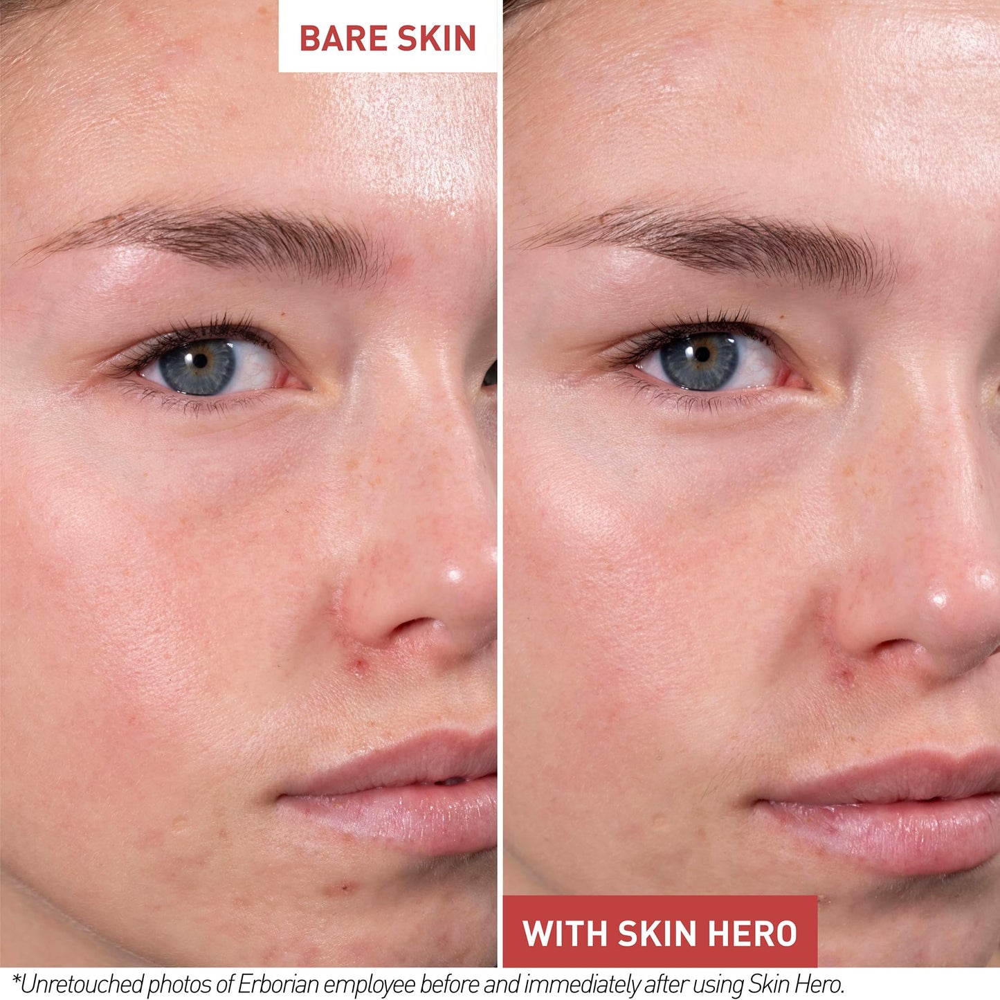 Erborian Skin Hero with White Ginseng, Facial Concealer and Makeup Primer - Non-Tinted Bare Skin Perfecting Face Moisturizer Smooths, Blurs & Illuminates - Silicone Free Korean Skincare
