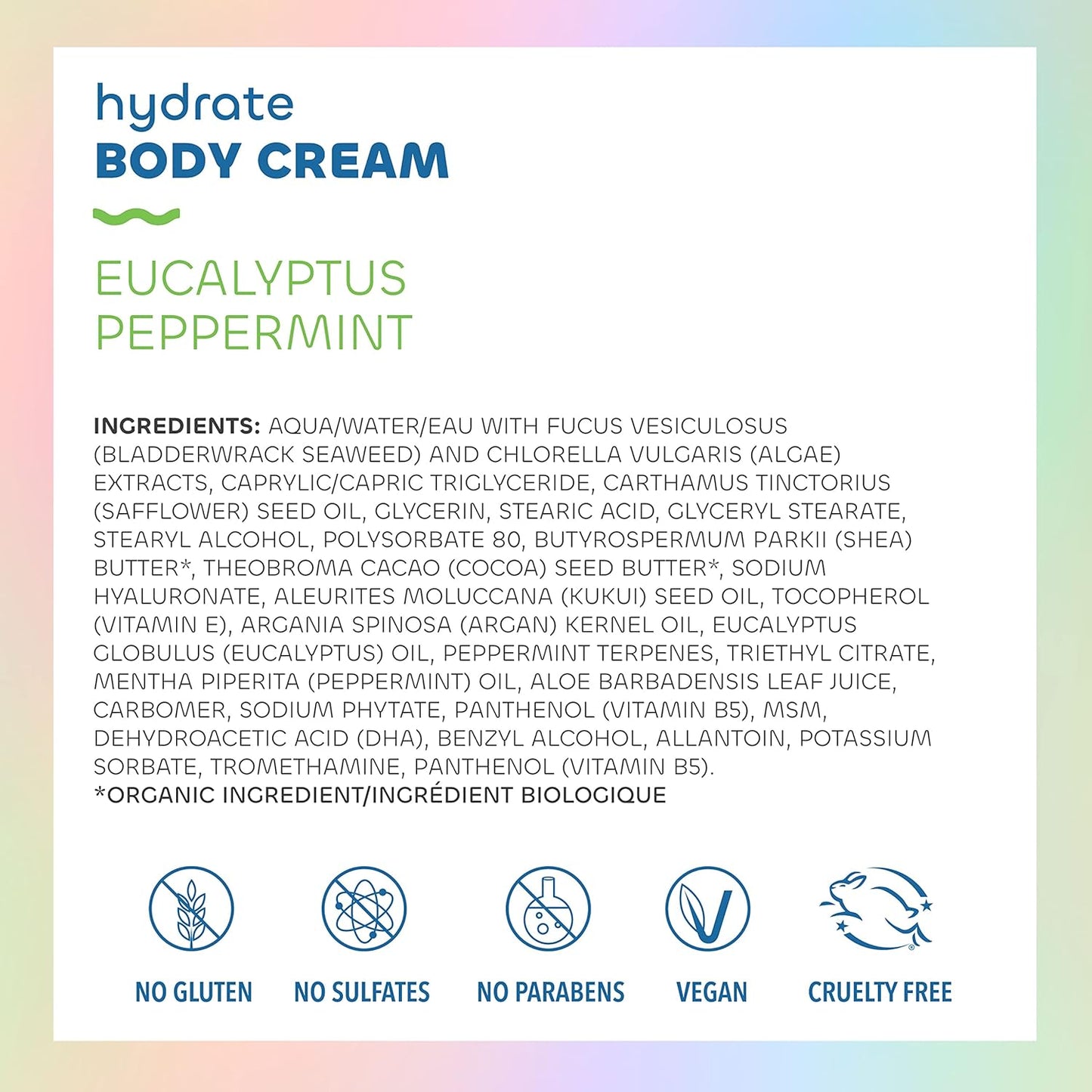 Seaweed Bath Co. Body Wash & Cream Duo - Eucalyptus Peppermint Scent | 12oz & 6oz Sizes