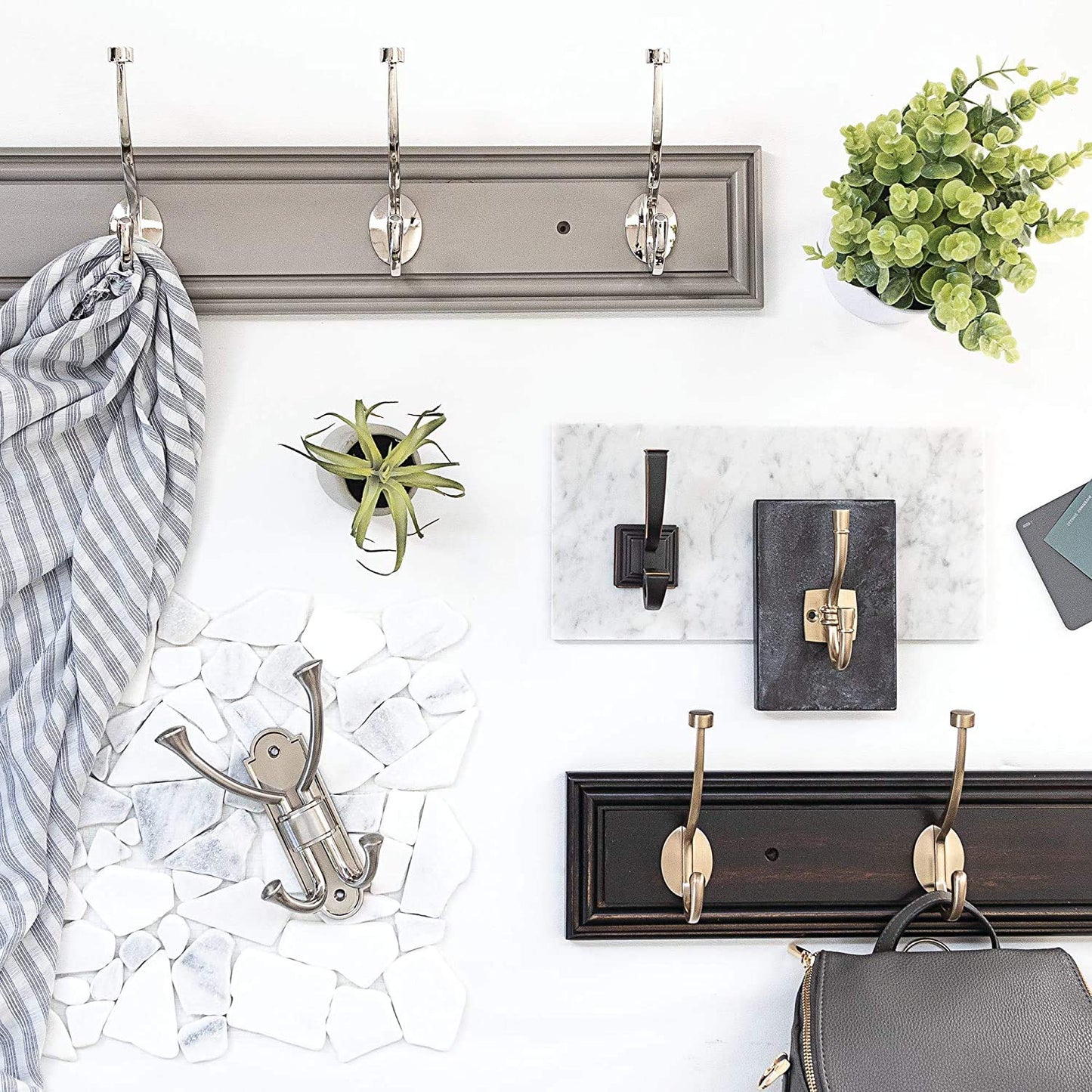 Liberty Hardware 137246 Ruavista Coat and Hat Hook, Single, Bronze with Copper Highlights