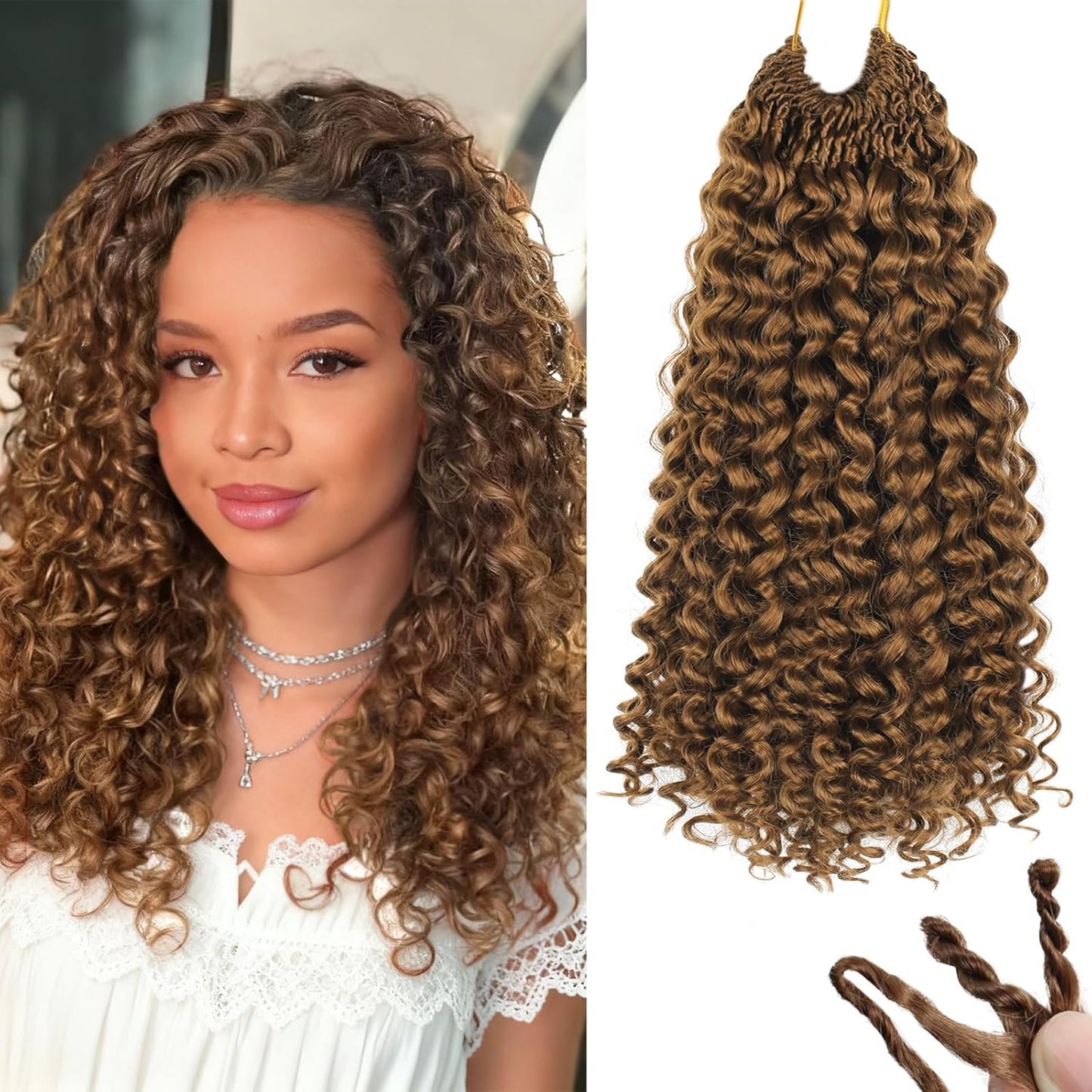 Curly Crochet Hair - 120 Strands Gogo Curl | 14 Inch Deep Wave Twist Extensions for Black Women