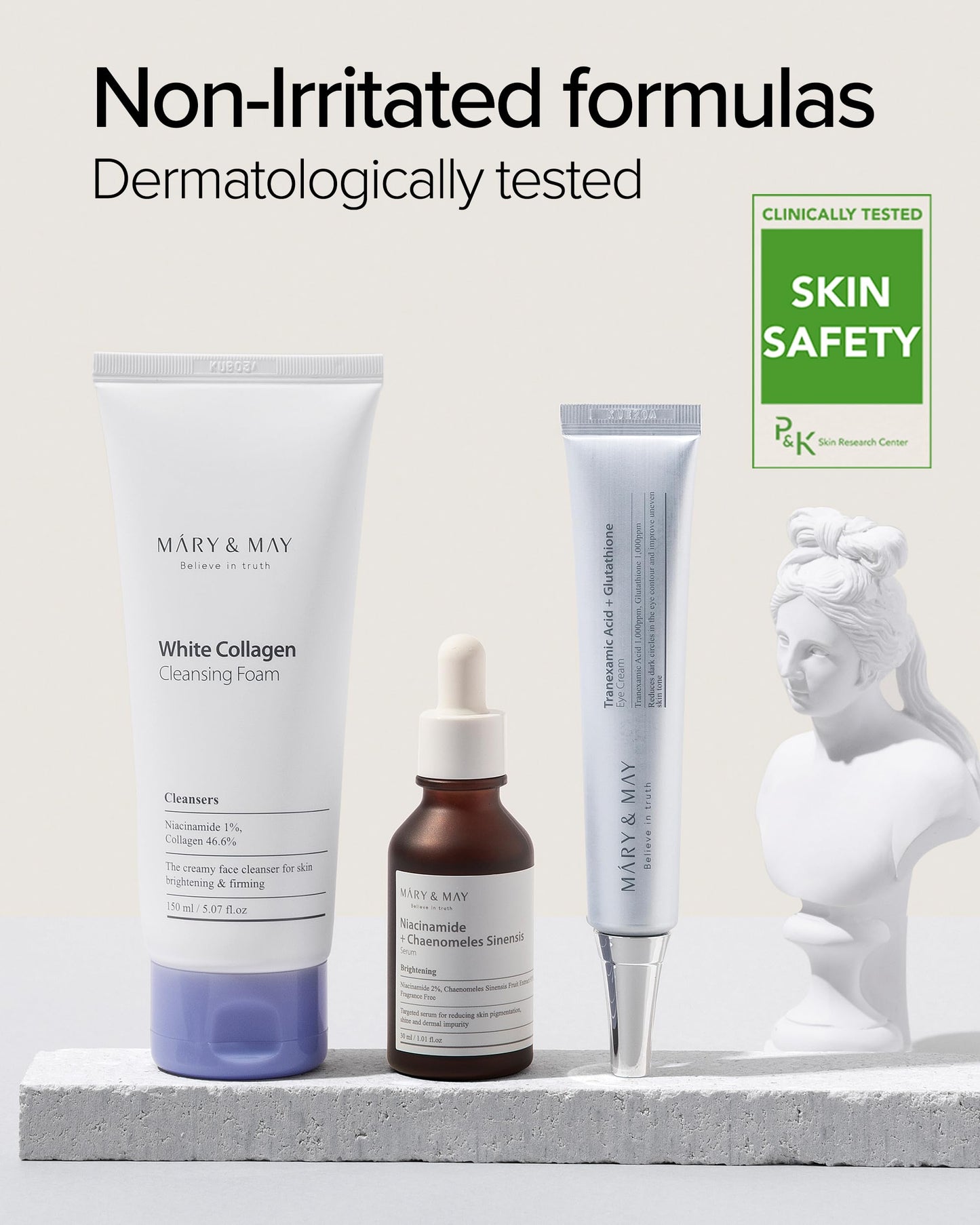 Mary&May Niacinamide Quince Serum Duo + TXA Eye Cream Set, 3 Pieces