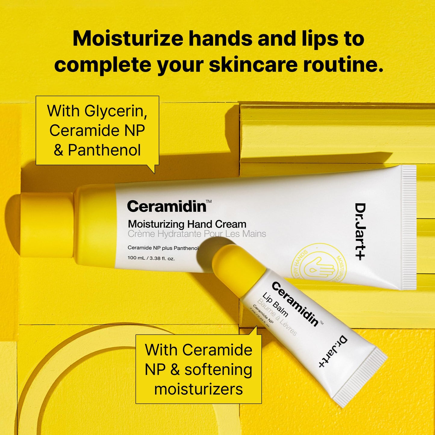 Dr.Jart+ Ceramidin Moisturizing Korean Hand Cream For Dry Hands with Ceramides and Panthenol | Korean Skin Care, 3.38 Fl Oz
