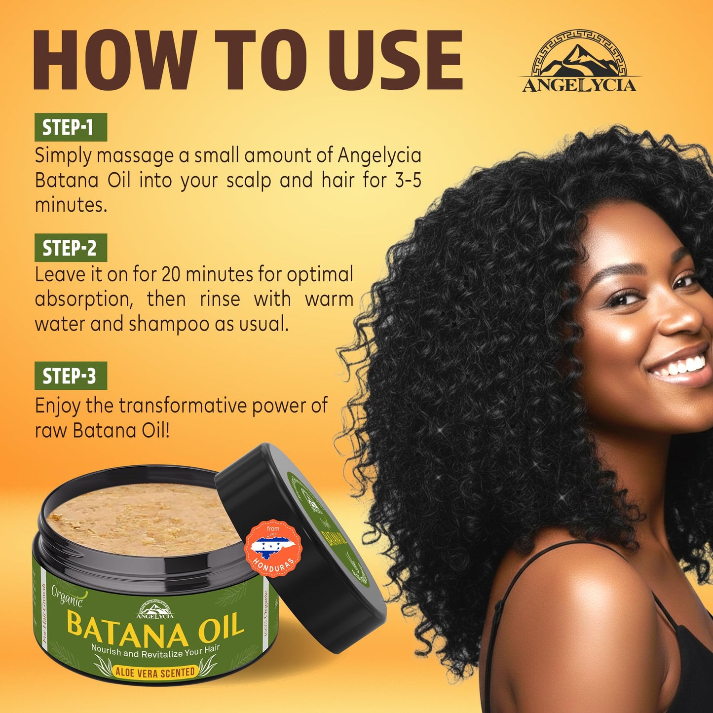 Raw Batana Oil for Hair Growth & Scalp Stimulator – 100% Pure Hair Oil from Honduras – Dr. Sebi Organic Paste – Natural Hair Growth Products for Thicker Edges, Breakage & Split Ends (16, Ounces)