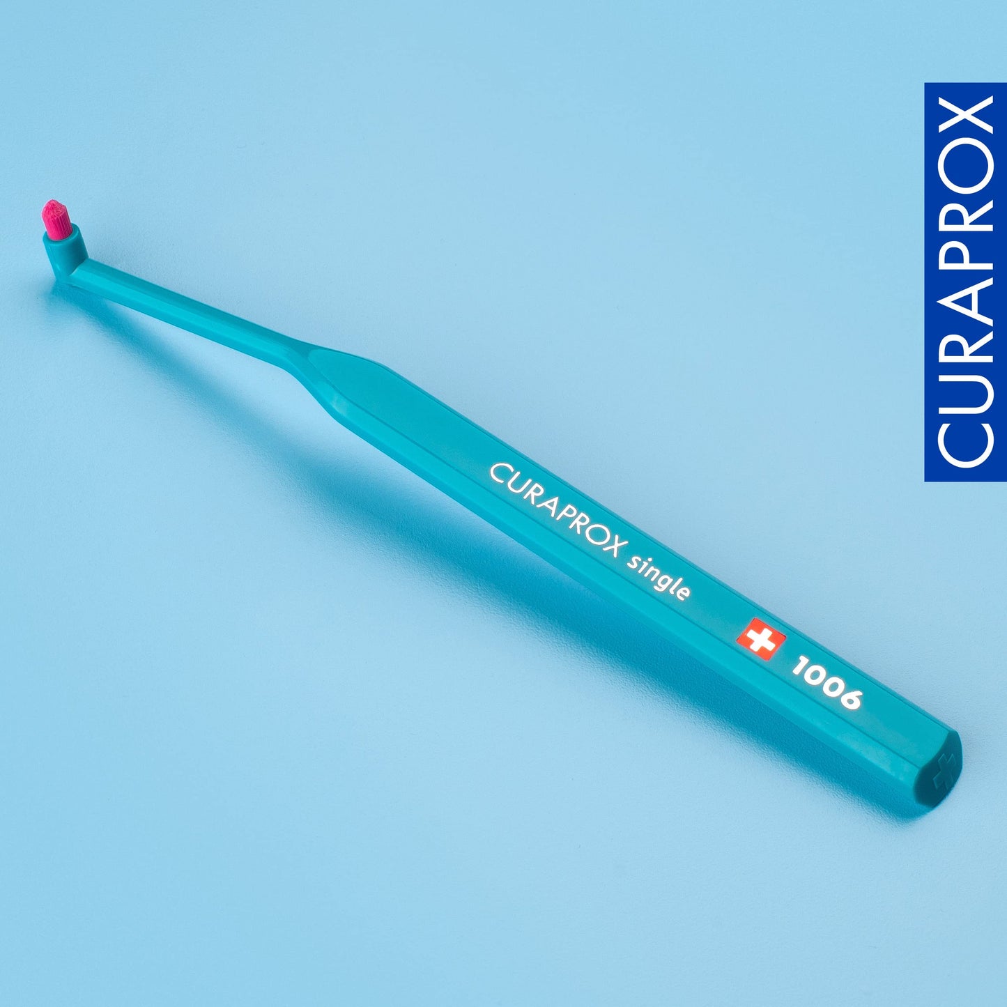 Curaprox CS 1006 Single Toothbrush – Targeted Cleaning for Gumline and Braces | Ultra-Soft Single Tuft | for Sensitive Teeth and Implants