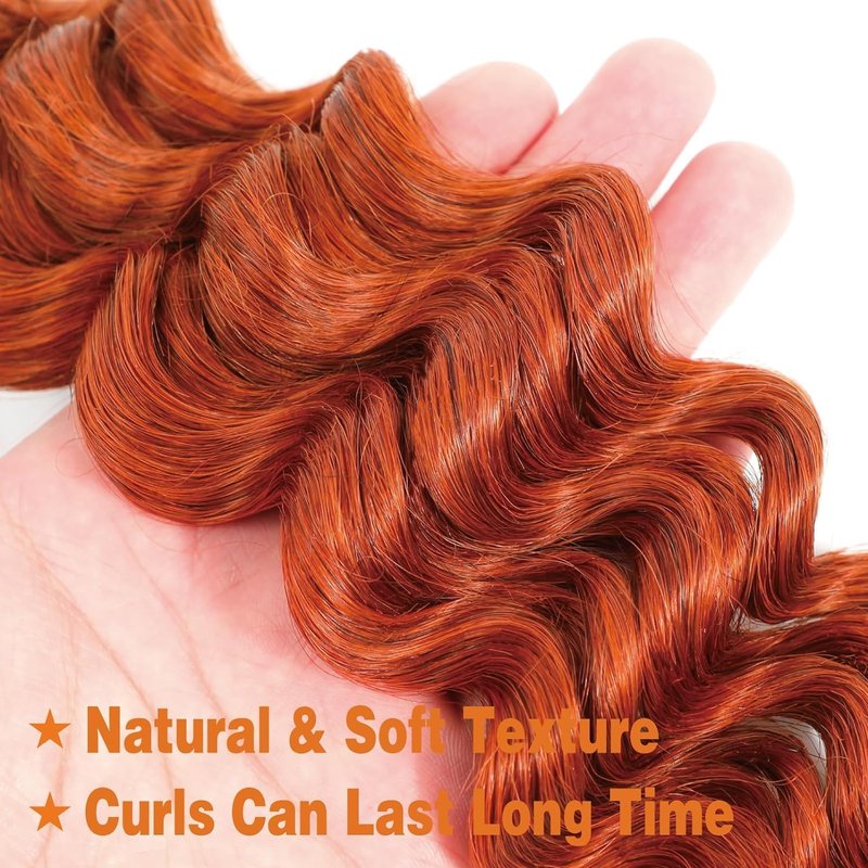 Labamiya Color 350 Boho Hair for Braiding Ginger Orange Braiding Human Hair for Boho Braids Human Ginger 22 Inch Braiding Hair Extensions No Weft 100G Total