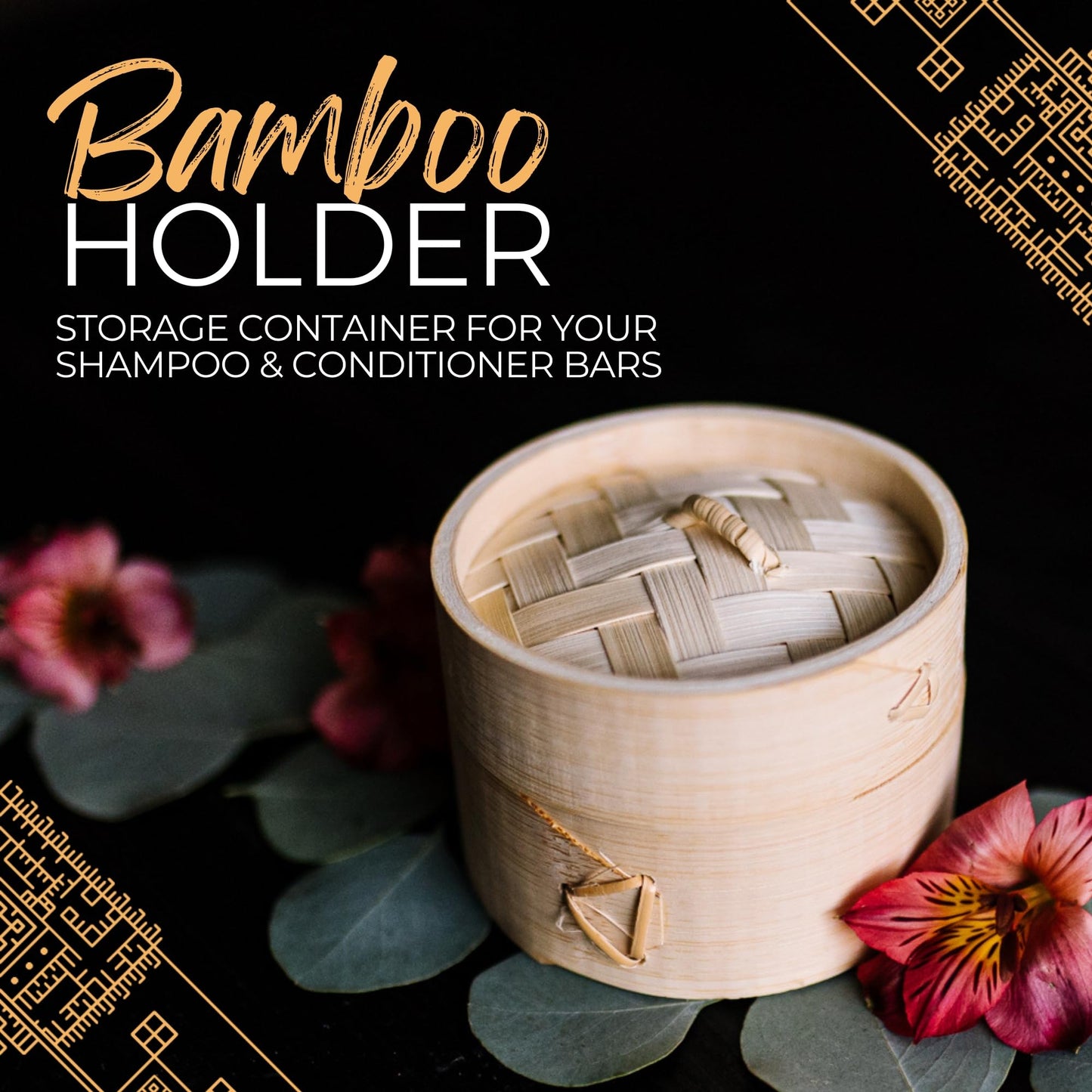 VIORI Natural Bamboo Bar Holder, Shampoo Bar, Conditioner Bar and Bar Soap Holder, Eco Friendly Hair Care