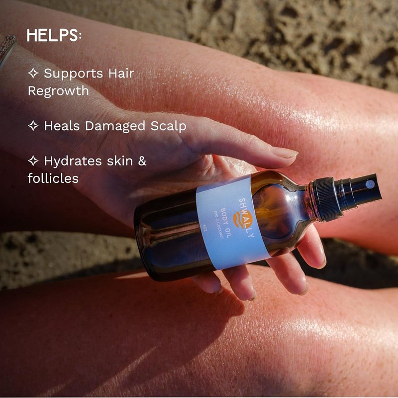 Hair & Body Oil Serum - Nourishing Blend of Emu, Rosemary, Macadamia & Castor Oils for Hair Growth & Scalp Health | 4 Oz