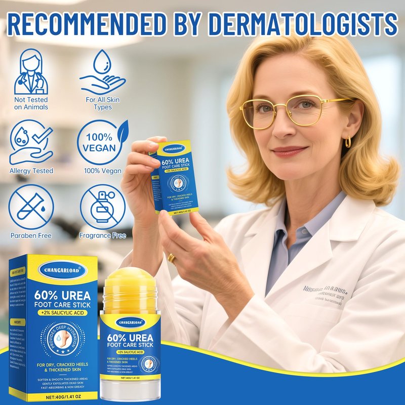 60% Urea + 2% Salicylic Acid Foot Cream–Ultra-Moisturizing Formula, Exfoliates Dead Skin, Softens Dry, Cracked Skin on Feet, Knees, Hands, Elbows. Helps soften callused, rough, or tender areas 1.41oz