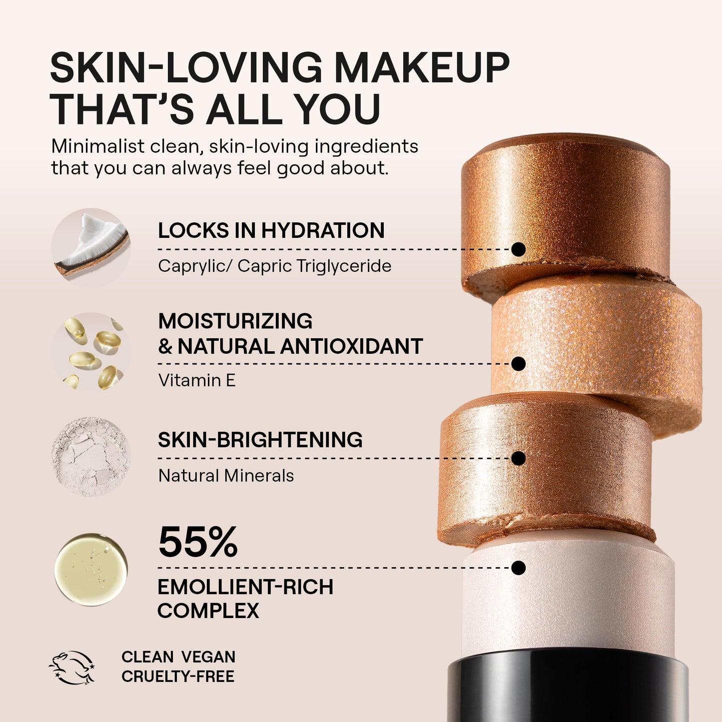 Nudestix Nudies Glow Highlighter Stick – Multi-Use Cream Highlighter for Face, Eyes & Body with Built-In Brush | Dewy, Radiant Finish for All Skin Tones | Clean, Vegan, Travel-Friendly Makeup (I Dew)