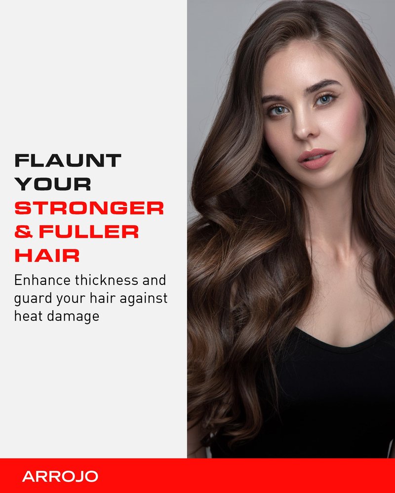 Arrojo Protective Thickening Lotion – Heat Protectant & Blow Dry Spray for All Hair Types – Sulfate & Paraben-Free, Anti Frizz & UV Protection, 6 fl. oz.
