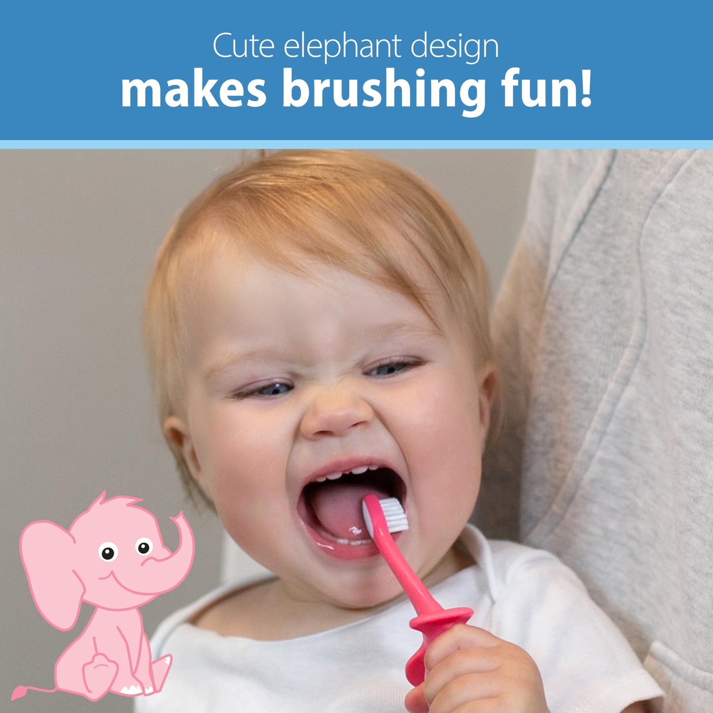 Dr. Brown's Infant-to-Toddler Toothbrush Set, 1.4 Ounce, Pink