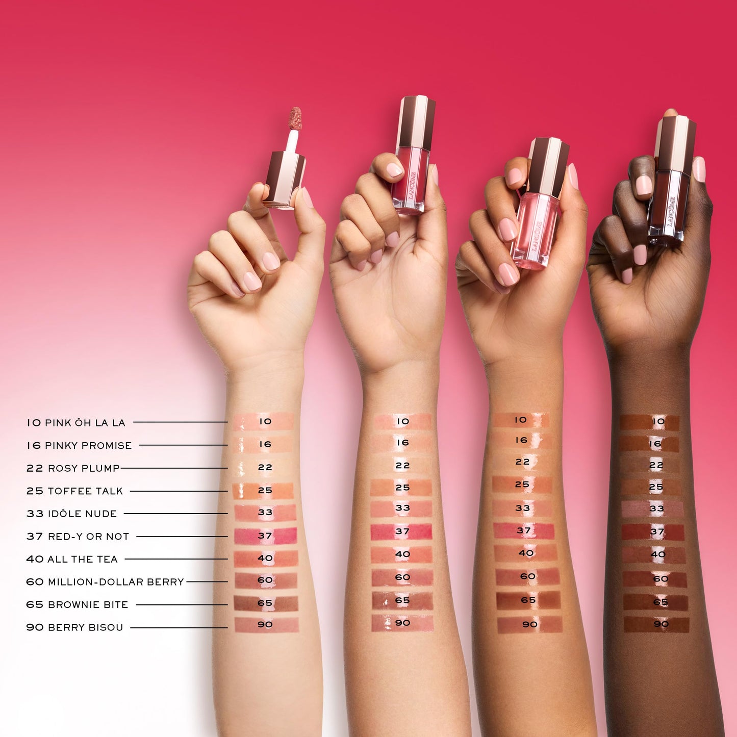 Lancôme Lip Idôle JuicyTreat Oil-in-Gloss -24HR Hydrating Gloss with Squalane for Instant Shine - 90 Berry Bisou