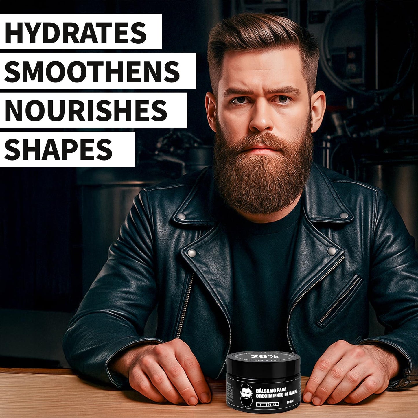 Wdvpue Estimulante de Barba, Bálsamo Para Crecimiento De Barba Ultra Potente, Barba Crema, Beard Growth Balm, Thicker, Fuller Beard & Hair 100ml/3.5oz (2)