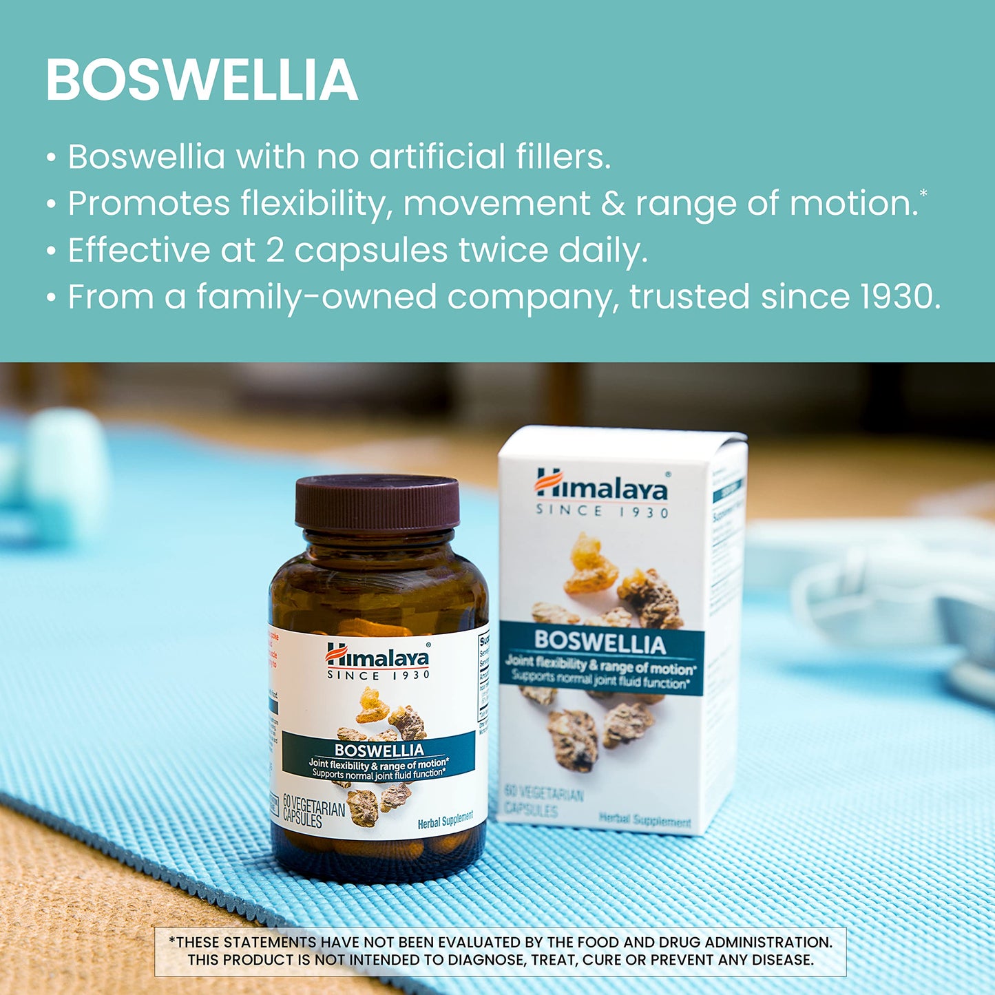 Himalaya Boswellia Extract Capsules, Boswellia Serrata, Boswellia Supplement, Joint Support for Mobility and Flexibility, Frankincense Supplement, Promotes Tissue Preservation, 250 mg, 240 Capsules