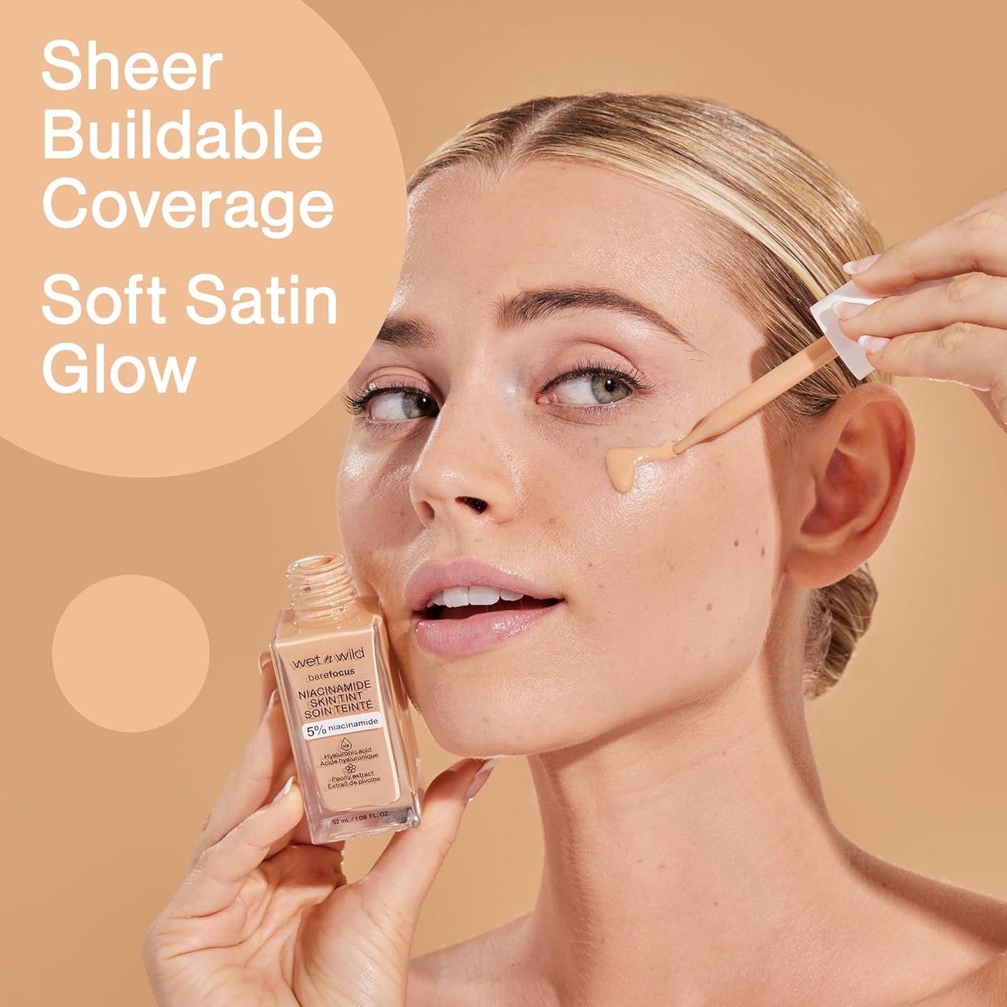 Bare Focus Skin Tint - 5% Niacinamide for Sheer Coverage | Natural Radiant Finish, Fair Light Beige
