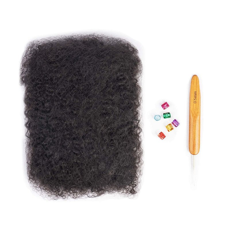 Maytsing Afro Kinkys Bulk 100% Human Virgin Hair - 10inch,3oz/90g,Natural Black - 4C Texture - for Dreadlocks, Loc Repair, Twists, Braids - Can Be Bleached and Dyed to Honey Blond Color