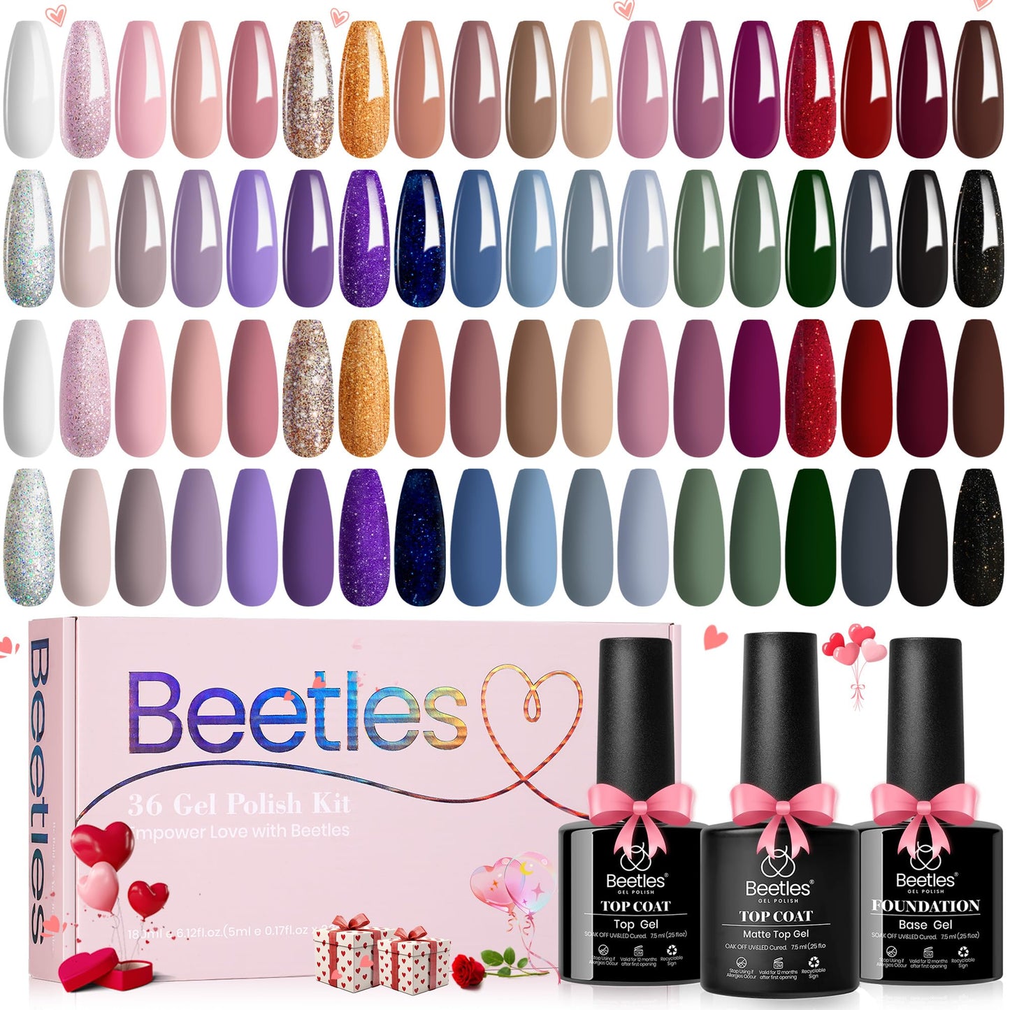 Beetles Gel Nail Polish Set 36 Colors Nail Gel Polish Kit