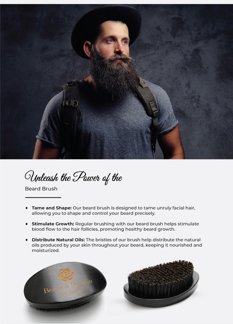 Beards & Bourbon Luxury Men's Travel Grooming Kit, Comprehensive Beard Care Set, Great and Safe for Travel