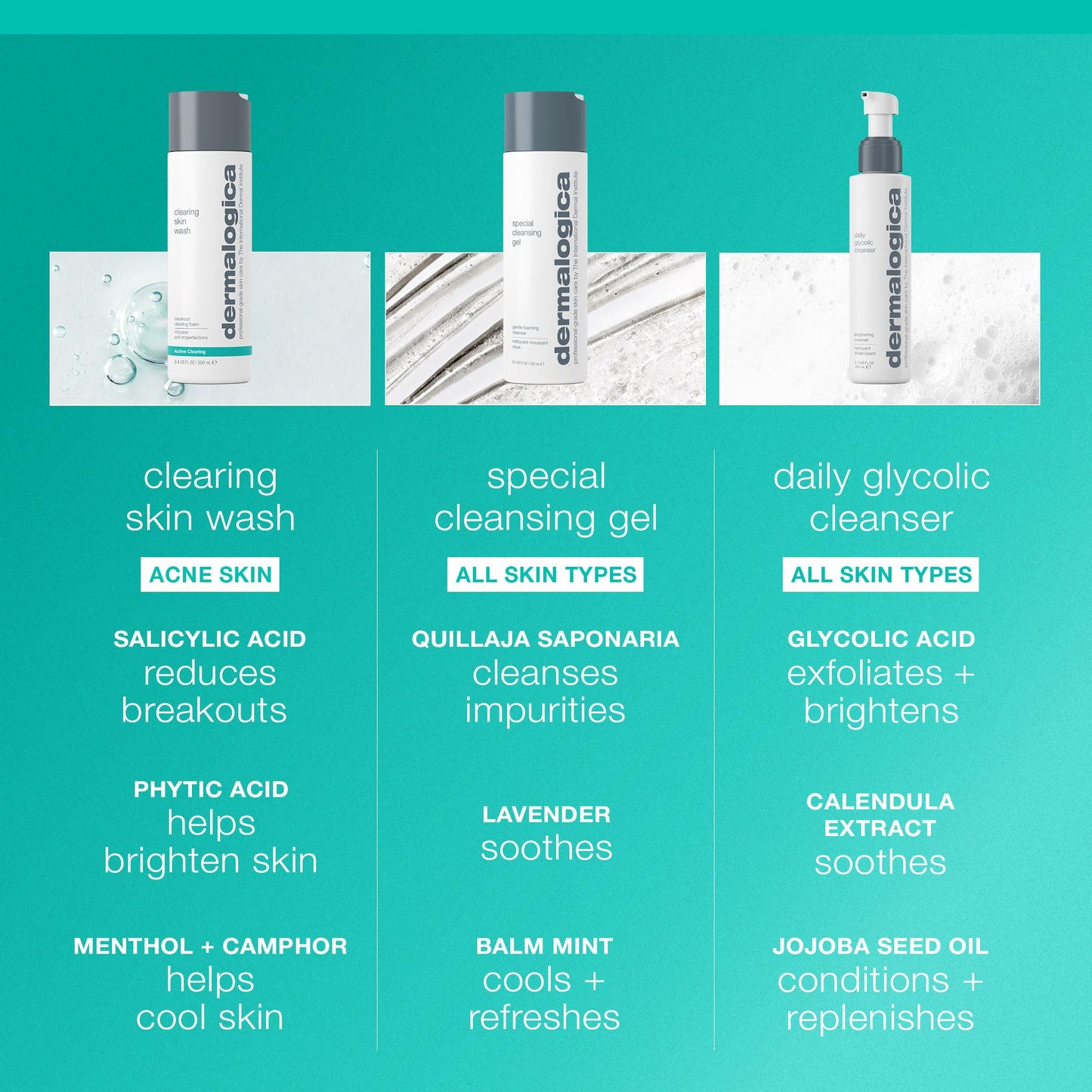 Dermalogica Clearing Skin Wash, Acne Face Wash with Salicylic Acid BHA and Tea Tree Oil - Foaming Cleanser for Oily, Combination, and Breakout-Prone Skin, 16.9 fl oz