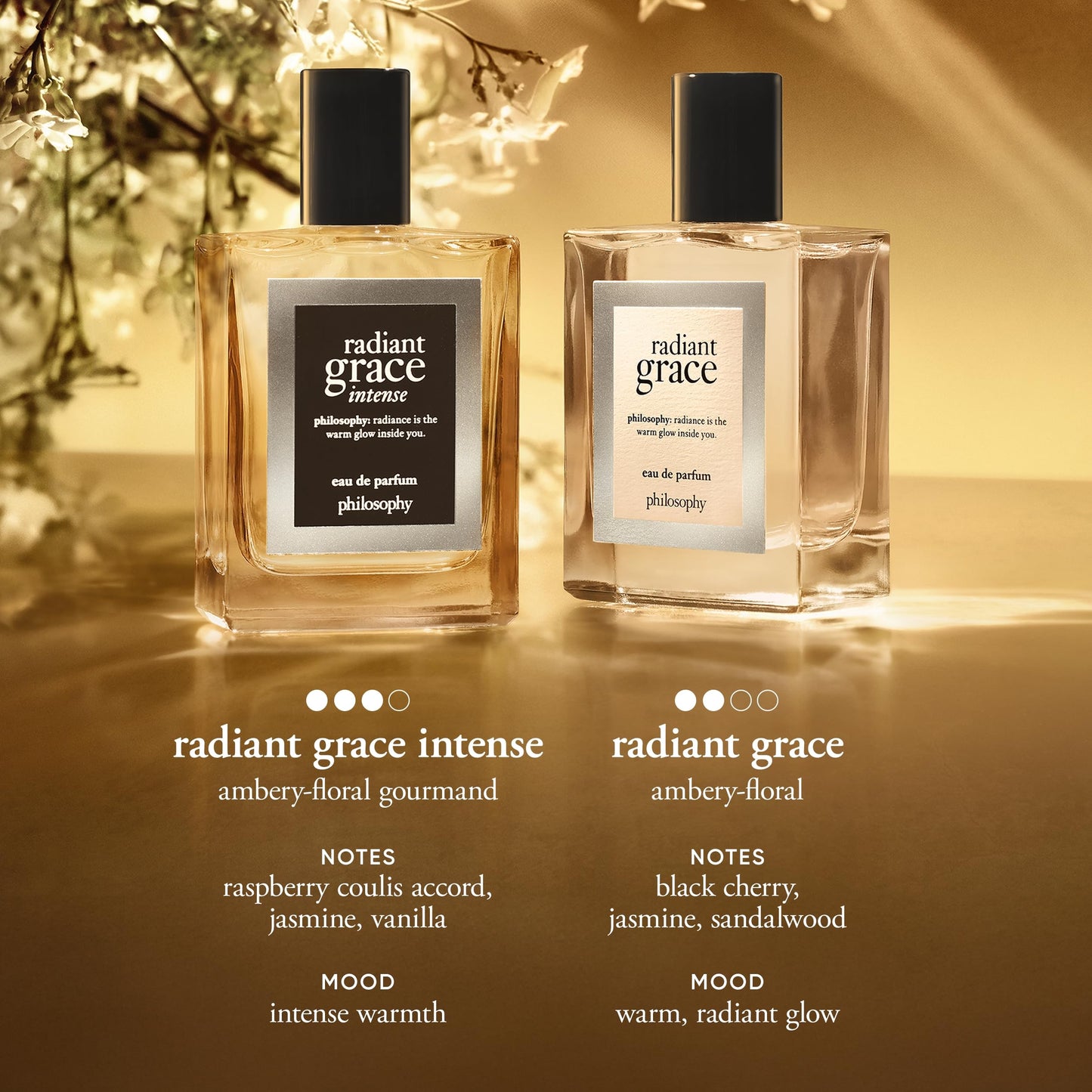 philosophy radiant grace intense eau de parfum for women, 0.33 oz