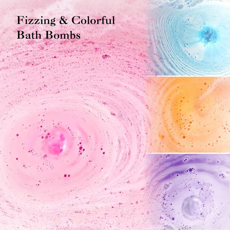 Kids Bath Bombs with Surprise Inside - 9 Heart Imprint Bath Bombs for Girls | Toddler Gifts for Ages 3-8