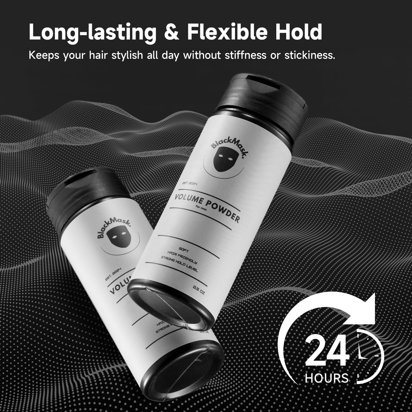 BlackMask Hair Texture Powder for Men, Easy-to-Apply Styling Powder for Dry Hair Looks