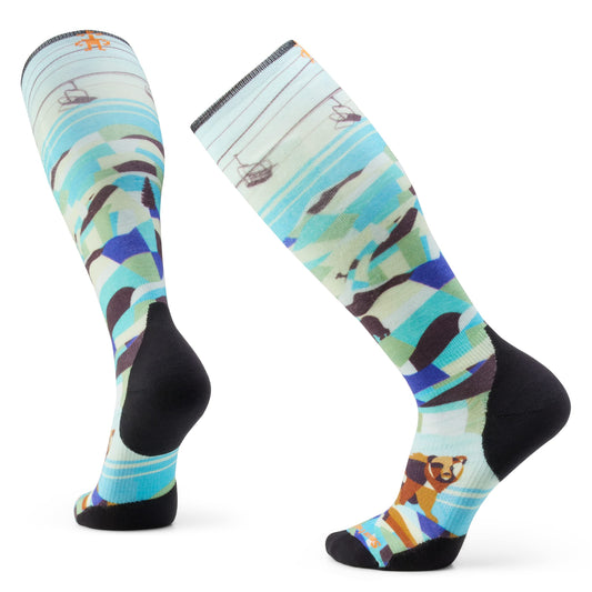 Smartwool Ski Targeted Cushion Bear Country Print Otc Capri Xl