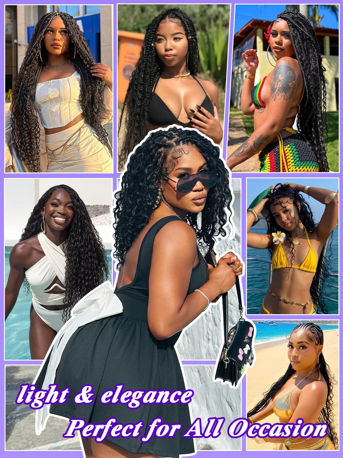 Enaiiby 4/27 Boho Human Hair Braiding Hair Bulk 50g 24 Inch, Deep Wave Ombre Honey Blonde Curly Bundles Human Hair for Boho Knotless Braids, 12A No Weft 100% Unprocessed Brazilian Virgin Hair