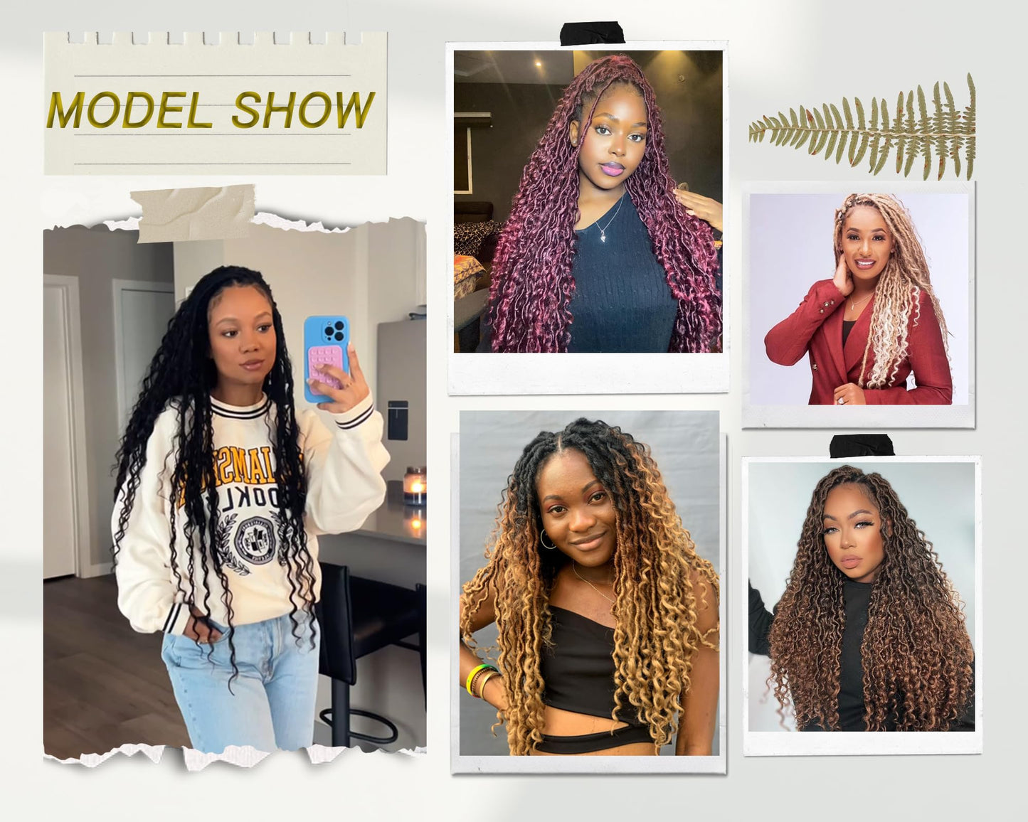 Goddess River Locs Crochet Hair for Black Women - 8 Packs Boho River Locs Crochet Hair, Ombre Boho Soft Locs 30 inch, Long Crochet Goddess Faux with Curly Ends(30inch, 27/613#,8 Packs)