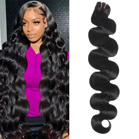 PIAPIA 16A Raw Body Wave Human Hair Bundles Human Hair 100% Unprocessed Brazilian Boutique Virgin Hair Extensions,Double Wefts,Triple Lifespan (Body Wave 1 Bundle, 14 inch)