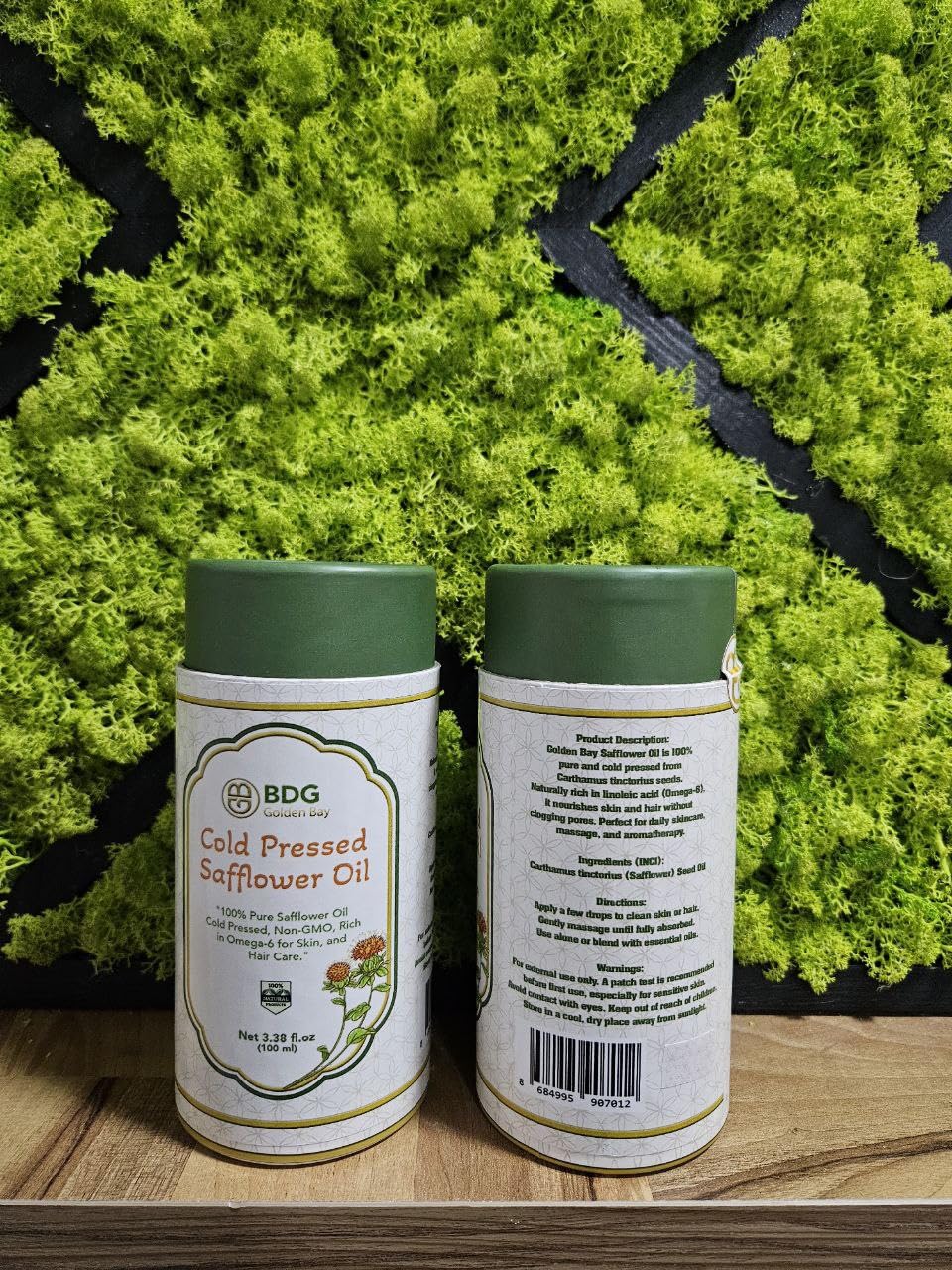 Golden Bay 100% Pure Cold Pressed Safflower Oil – 100 ml | Lightweight Natural Moisturizer for Face, Skin & Hair | Non-Comedogenic, Rich in Omega-6