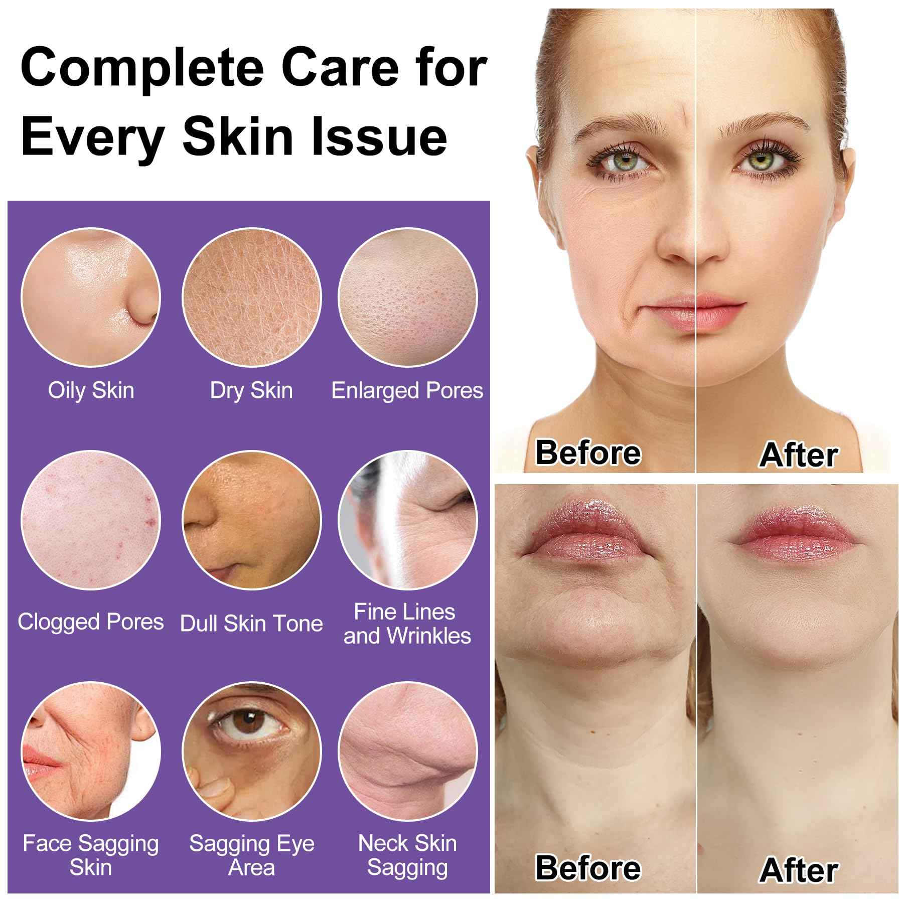 Skin Care Set,6Pcs Professional Womens Teens Tighten Lift Firm Skincare,Hydrate Anti-Aging Facial Routine Kit Travel Gift Set,Birthday Christmas Secret Santa Gifts for Women Teenage Girl Wife Mom