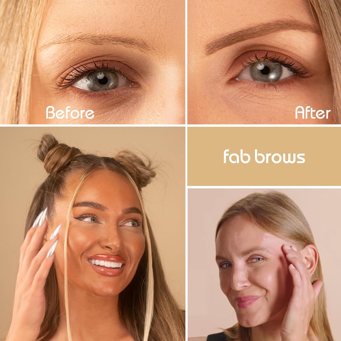 Lux Eyebrow Kit Refill Powder - Natural Definition for Light Brown & Medium Brows | On-The-Go Convenience