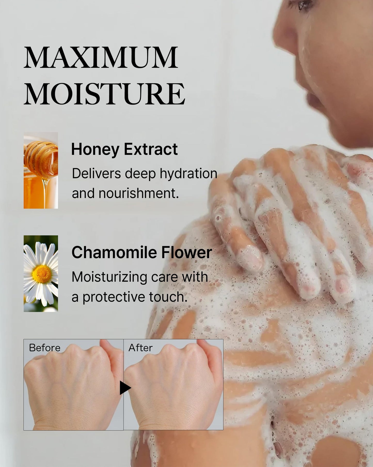 BiBiANG New York in Tilly Body Wash - Korean Body Care for Cleansing & Moisturizing - Hydrating Body Care Formula with Floral Lily Scent, Honey Propolis & Chamomile - 10.82 fl.oz